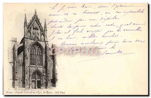 Reims Cartes postales Facade laterale de l&#39eglise Saint Remi