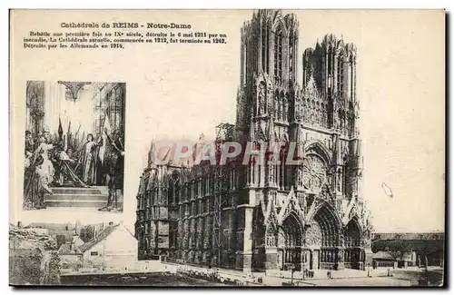 Reims Ansichtskarte AK La Cathedrale Notre DAme