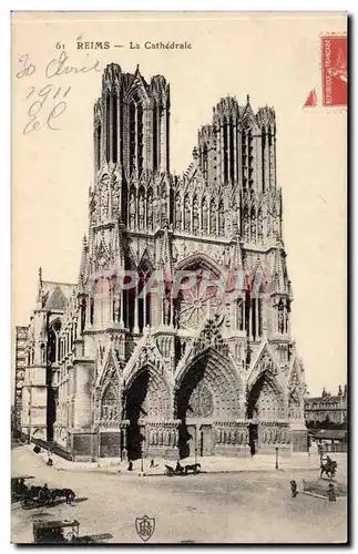 Reims Cartes postales La cathedrale