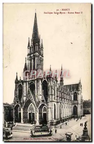 Nancy Cartes postales Basilique Saint Epvre Statue Rene II