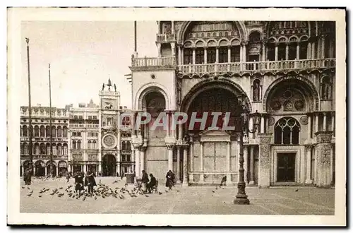 Ansichtskarte AK Italie Italie Venezia Torre dell Orologio dalla Piazetta