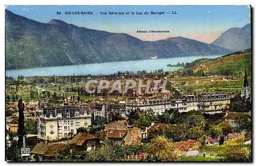 Aix les Bains Cartes postales Vue generale et le lac du Bourget