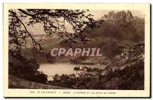 Cartes postales Le lac d&#39Annecy Duingt St gErmain et les dents de Lafon