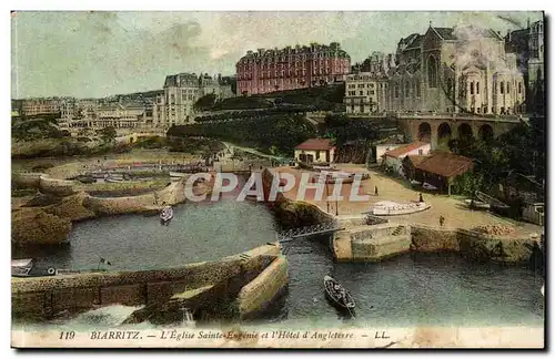 Biarritz - L&#39Eglise Sainte Eugenie et l&#39Hotel d&#39Angleterre - Cartes postales