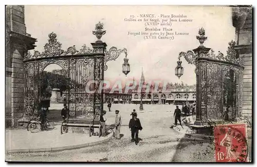 Nancy - Place Stanislas - Grilles en fer forges - par Jean Lamour Cartes postales