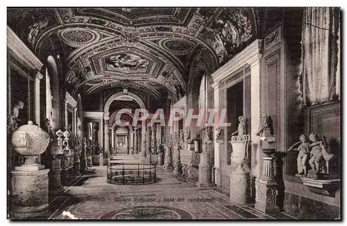 Italie Italia Roma Ansichtskarte AK Museo Vaticano Sala del candelabre