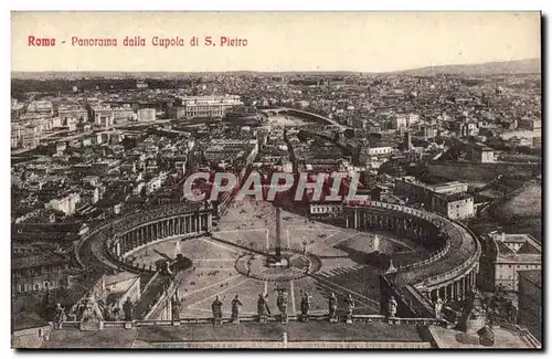 Italie Italia Roma Ansichtskarte AK Panorama dalla cupola di S Pietro