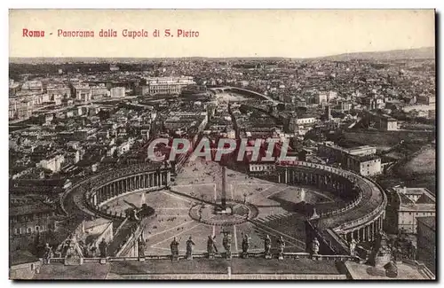 Italie Italia Roma Cartes postales Panorama dalla cupola di S Pietro