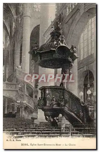 Paris 5 - Eglise Saint Etienne du Mort - La chaire - Ansichtskarte AK