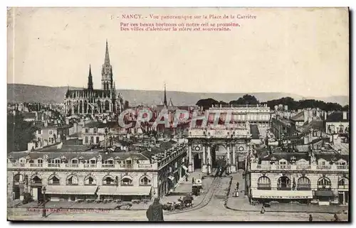 Nancy - Vue Panoramique sur la place de la Carriere - Cartes postales