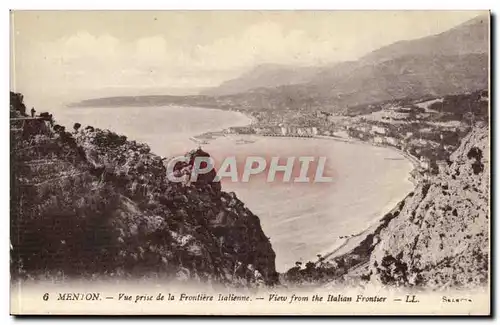 Menton - Vue Prise de la Frontiere Italienne - View from the Italian Frontiere Ansichtskarte AK