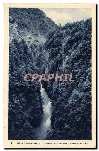 Saint Saveur - la Gorges Vue Du Pont Napoleon Ansichtskarte AK