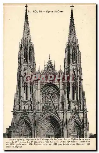 Rouen Cartes postales Eglise Saint Ouen