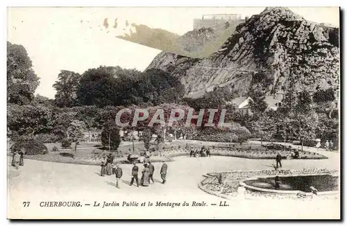 Cherbourg Ansichtskarte AK Le jardin public et la montagne du Roule
