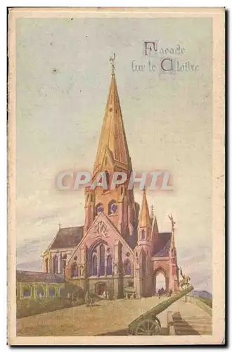 Eglise Cartes postales Facade sur le clocher Reims Chalons