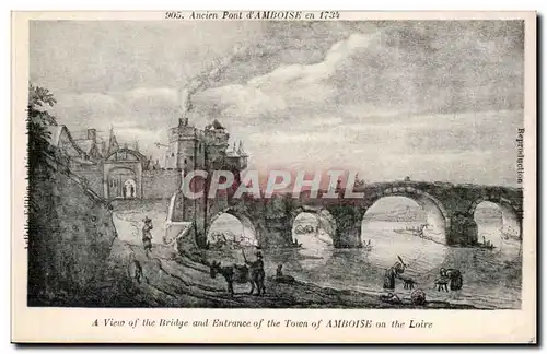 Cartes postales Ancien pont d&#39Amboise en 1734