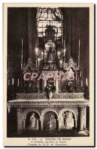 Cartes postales G d&#39O Eglise de Besse A l&#39abside derriere le choeur Chapelle de ND de Vassiviere