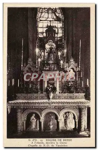 Cartes postales G d'O Eglise de Besse A l'abside derriere le choeur Chapelle de ND de Vassiviere