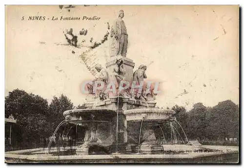 Nimes Ansichtskarte AK La fontaine Pradier