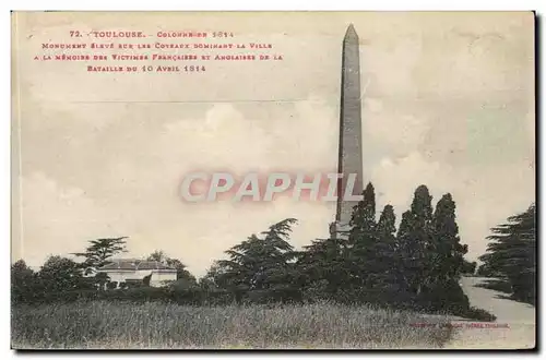 Toulouse Ansichtskarte AK Colonne de 1814 Monument eleve sur les coteaux dominant la ville a ale memoire des vict