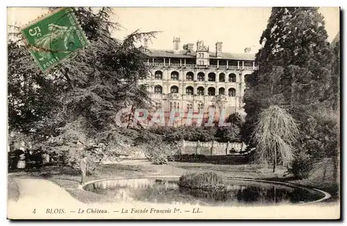 Blois Cartes postales Le chateau La FAcade Francois 1er