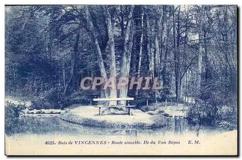 Bois de Vincennes Cartes postales Route aimable Ile du bon repos