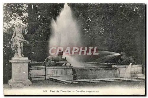 Parc de Versailles Ansichtskarte AK Combat d&#39animaux