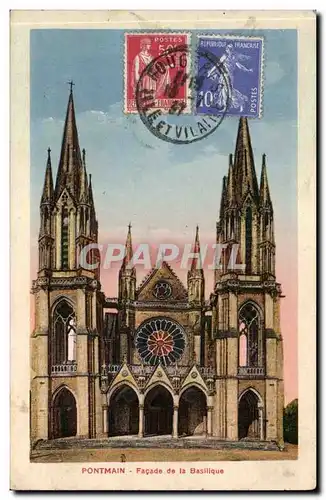 Pontmain Cartes postales Facade de la basilique