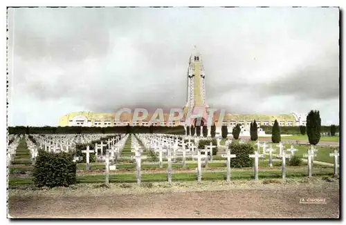 L&#39ossuaire de Douaumont Moderne Karte Cimetiere national (15000 tombes)