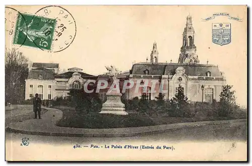 Pau Cartes postales Le palais d&#39hiver (entree du parc)