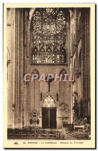 Amiens Cartes postales La cathedrale Rosace du transept