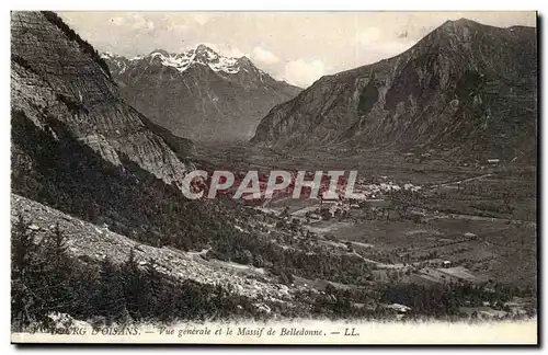 Bourg d&#39Oisans Ansichtskarte AK Vue generale et le massif de Belledonne