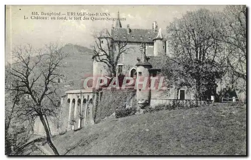 Uriage les Bains Cartes postales Le chateau au fond le fort des Quatre Seigneurs