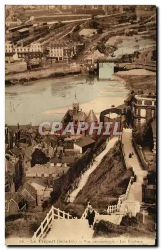 Le Treport Cartes postales Vue panoramique Les escaliers