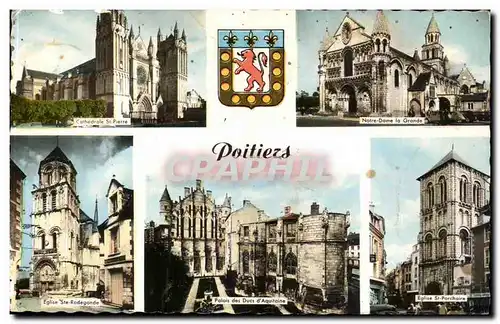 Poitiers Moderne Karte