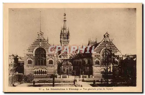 Cartes postales La Benedictine a Fecamp Vue generale prise du square