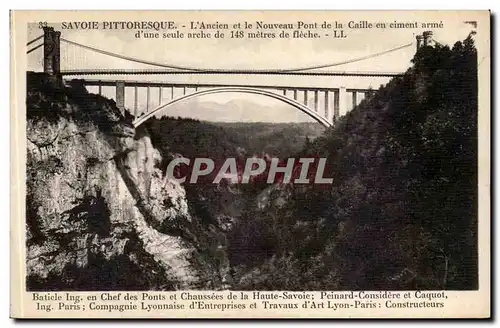 SAvoie Cartes postales L&#39ancien et le nouveau pont de la CAille en ciment arme