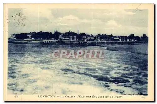 Le Crotoy Cartes postales La chasse d'eau des ecluses et le port
