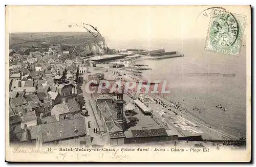 Saint Valery en CAux Cartes postales FAlaise d&#39Aval Jetees CAsino Plage ESt