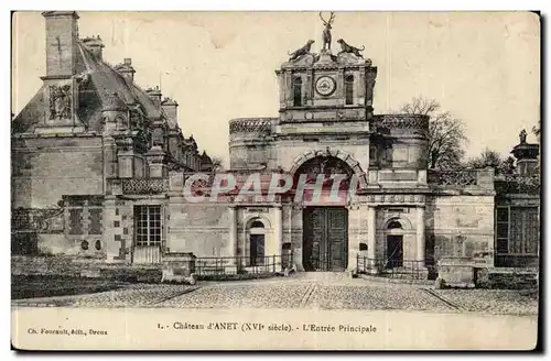 Chateau d&#39Anet Cartes postales l&#39entree principale