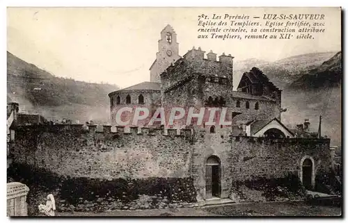 Luz Saint Sauveur Ansichtskarte AK Eglise des templiers Eglise fortifiee du 12eme