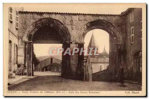 Cluny Ansichtskarte AK Porte d&#39entree de l&#39abbaye Style des portes romaines