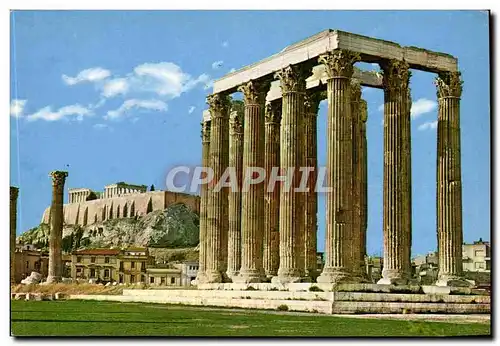 Grece Greece Moderne Karte Athens Athenes TEmple de Zeus Olympien Jupiter TEmpel