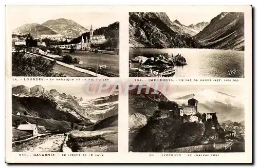 Cartes postales Lourdes Gavarnie CAuterets Souvenir des Pyrenees