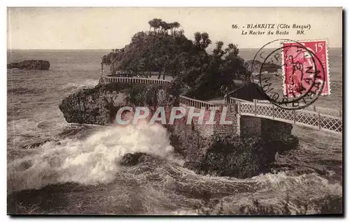 Biarritz Ansichtskarte AK Le rocher du Basta