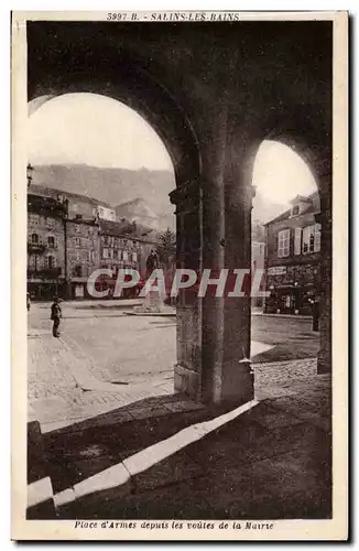 SAlins les Bains Cartes postales Place d'armes depuis les voutes de la Mairie