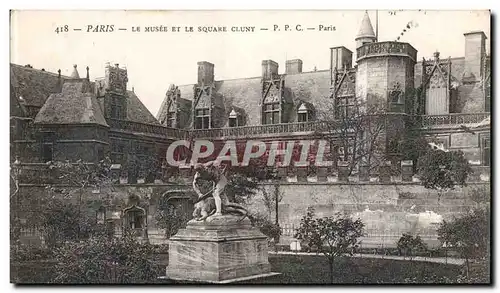 Paris Cartes postales Le Musee et le sqaure de Cluny