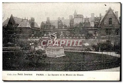 Paris Cartes postales Le square et le Musee de Cluny