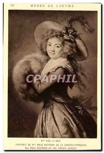 Musee du Louvre Cartes postales Mme Vigee Le Brun Portrait de Mme Mole Reymond de la Comedie Francais