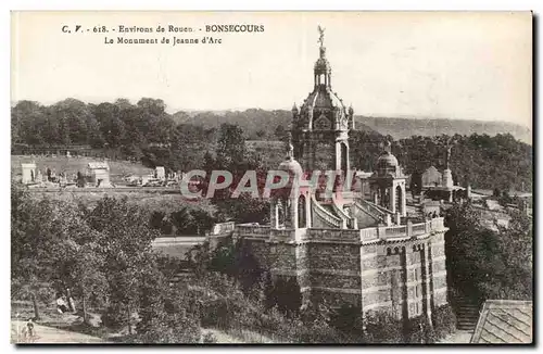 Environs de Rouen Ansichtskarte AK BonSecours Le monument de Jeanne d&#39arc